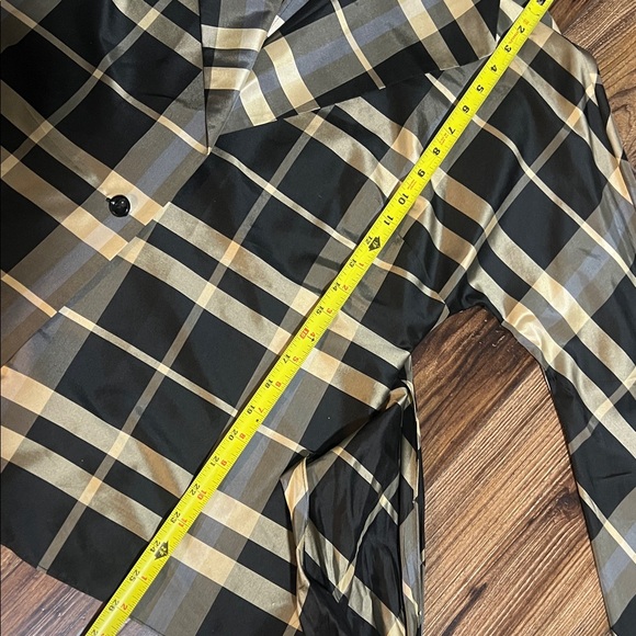 Jones New York Black and Tan Plaid Shirt - Picture 2 of 6